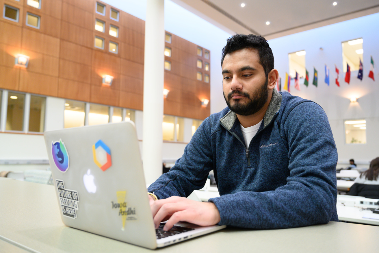 Student with Laptop